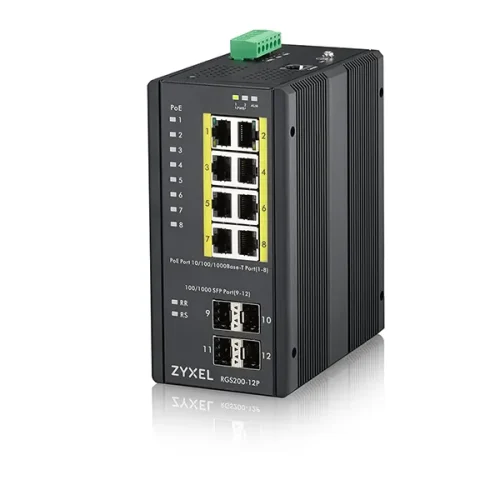 Zyxel 12-Port Gigabit Managed PoE Switch (RGS200-12P)