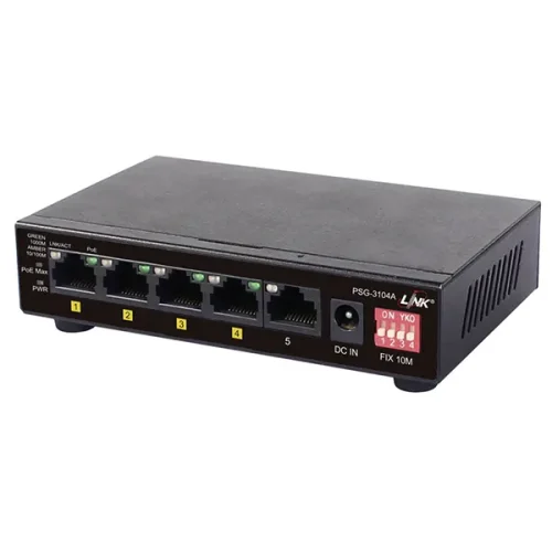 Link 4-Port Gigabit Ethernet PoE Switch (PSG-3104A)